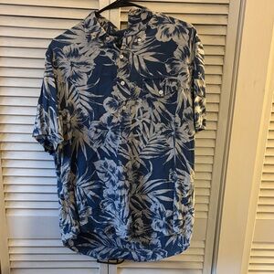 Ralph Lauren Navy and White Floral Shirt